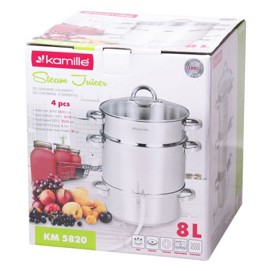 Соковарка 8 л. из нержавеющей стали Kamille KM 5820 (36х25х41 см)