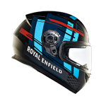 Шлем интеграл Royal Enfield, цвет - черно-синий, размер - XL (620 мм), арт. RRGHEP000544 (HESS22012GLOSS BLACK)