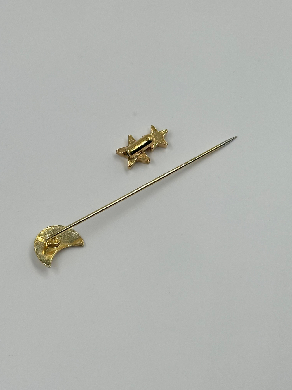 Брошь булавка с луной и звездами