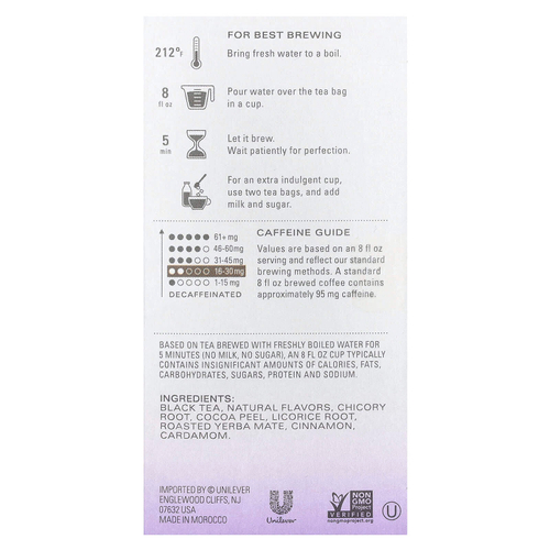 TAZO, Dessert Delights, черный чай, макарон с ванильными стручками, 15 чайных пакетиков, 31,5 г (1,11 унции)