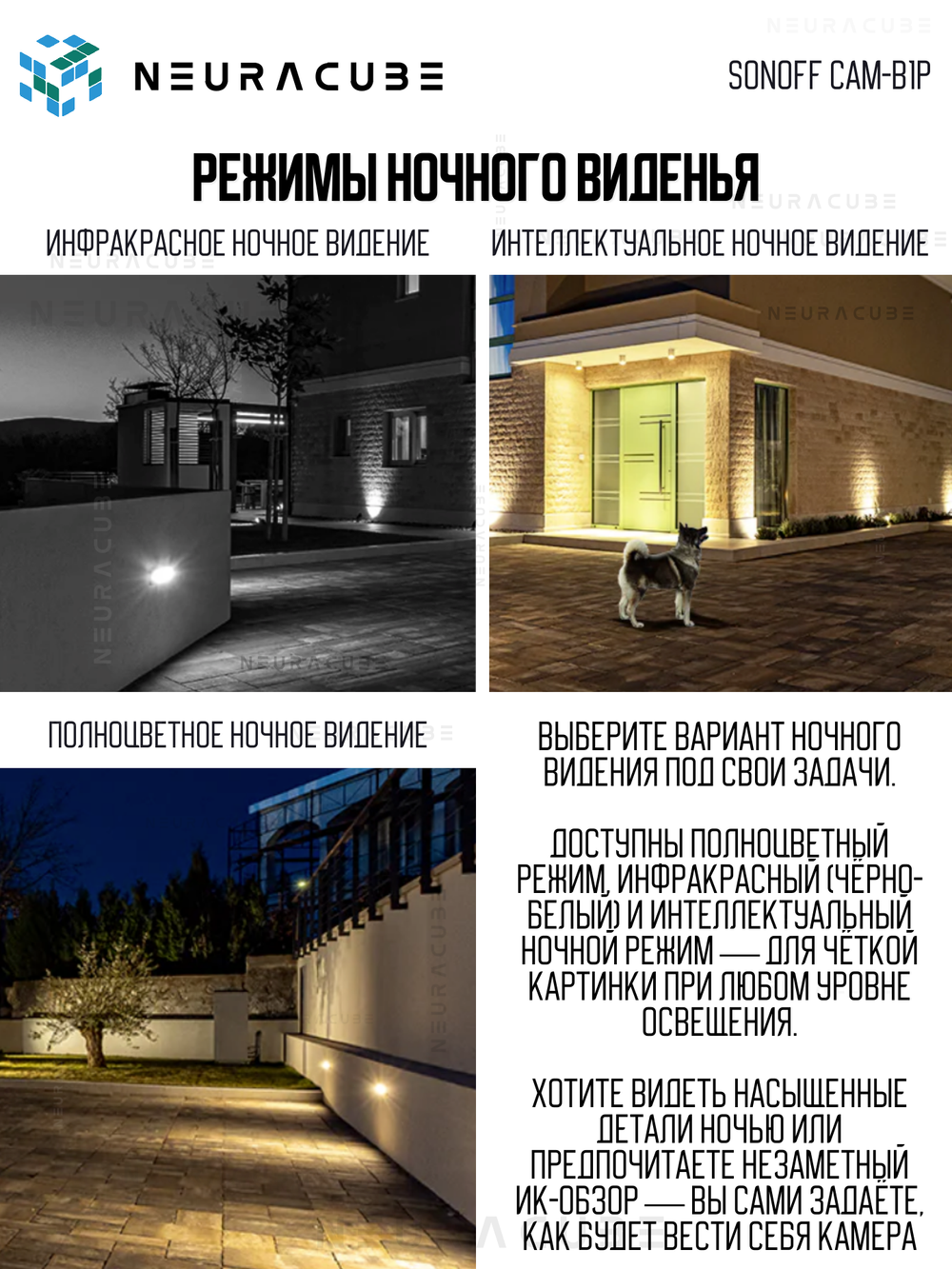 Уличная поворотная IP-Камера SONOFF CAM-B1P