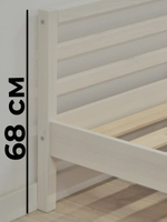 Кровать 180х200, Тарва, двуспальная, деревянная, массив сосны, с основанием, белая, IKEA