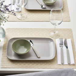 IKEA FÄRGKLAR  (ИКЕА ФÄРГКЛАР)  -  Тарелка, матовый светло-серый, 30x18 см