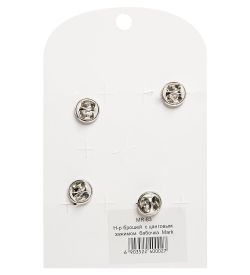 MR- 83 Н-р брошей с цанговым зажимом бабочка «Гламурный стиль» Mark Rita