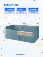 Диван - кровать 200х90 см Stitch ткань Микровелюр