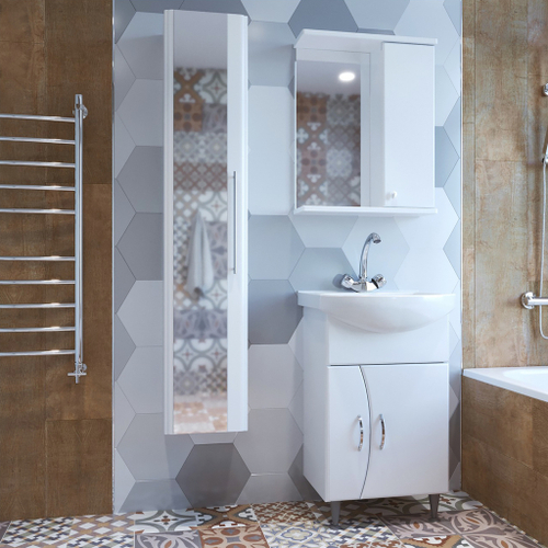 Зеркальный шкаф "НОРД-55" правый без подсветки (ПВХ)