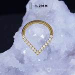 Кликер Drop Crystal PVD Yellow 1.2мм