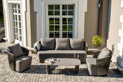 "Флоренция" лаунж-зона из искусственного ротанга, цвет графит