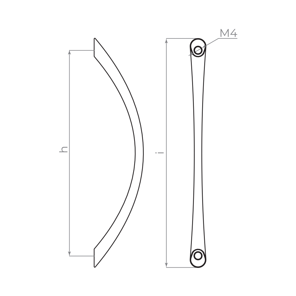 Ручка-скоба мебельная MB-H-004-128 мм SC сатин.хром