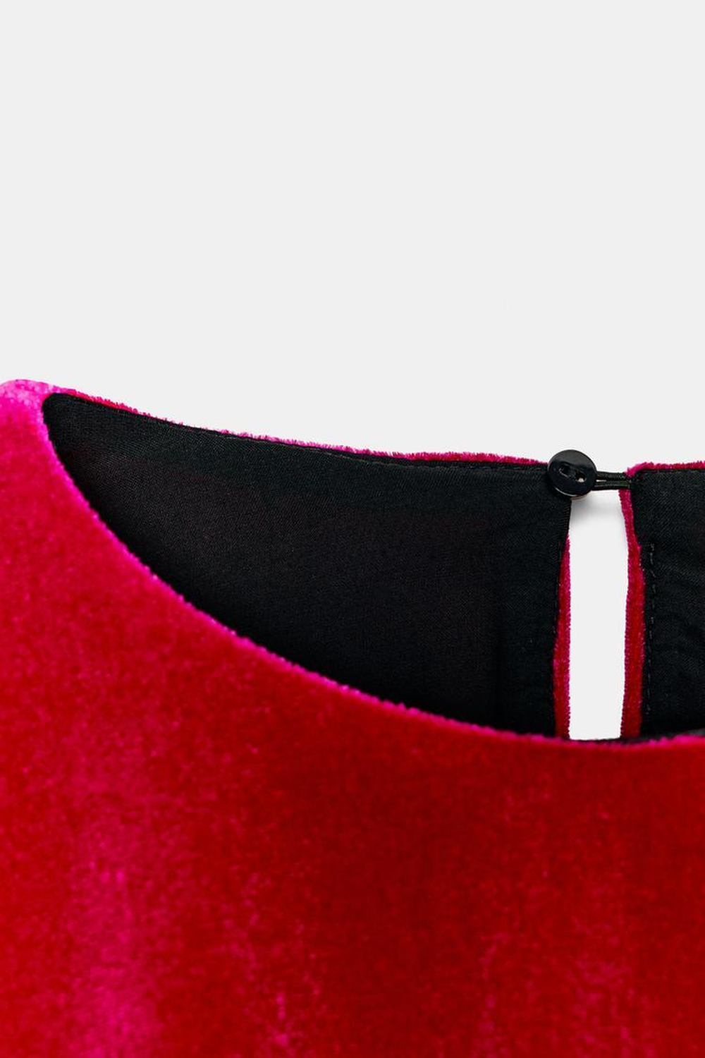 ZARA УКОРОЧЕННЫЙ ТОП ОБЪЕМНОГО КРОЯ, ЦВЕТ ФУКСИИ