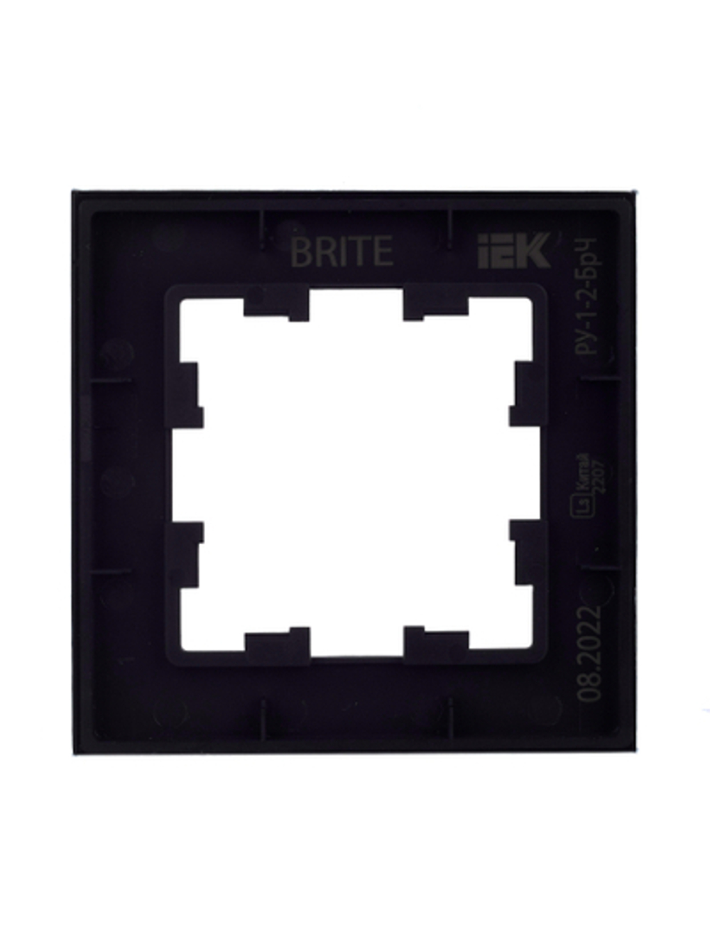 BRITE Рамка 1 -местная РУ-1-2-БрЧ стекло черный IEK