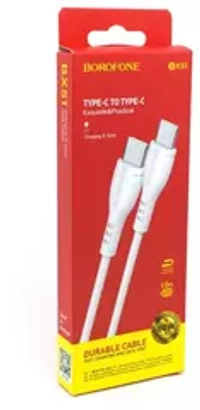 Кабель USB Type-C (m) - USB Type-C (m)  BOROFONE BX51 20W 1-метр