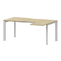 Стол эргономичный правый на металлокаркасе НТМП.П-060.ПР  1600x1000x750 Аргентум-МП
