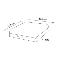 Светильник светодиодный ЭРА LED 16-24-6K накладной квадратный 24Вт 6500К | Downlight