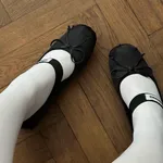 Балетки Disobedience Satin Ballerina черные