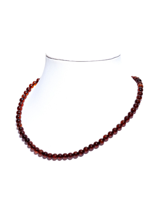 Чокер из натурального янтаря, длина 40 см, диаметр 5 мм. Чокер ручной работы из Калининграда