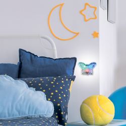 DTL-308-Бабочка-RGB-3LED-0.5W Светильник-ночник. Без выключателя. Блистер