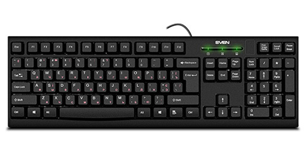 SVEN  Клавиатура KB-S300 чёрная (104 кл.)