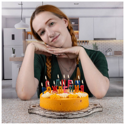 Свечи на пиках С Днем Рождения