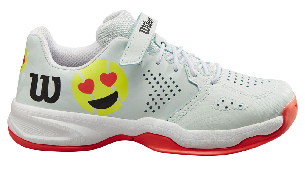 Детские теннисные кроссовки Wilson Kaos Emo K - opal blue/white/flery coral