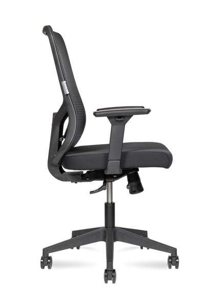 Кресло офисное Норден / Бэст LB / Best LB / черный пластик / черная сетка / черная ткань