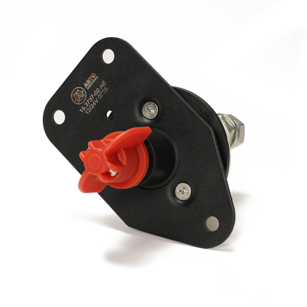 Выключатель массы ручной, МТЗ, 12/24 В, 50 А, 2-х контактный (ан. 1212.3737-04)