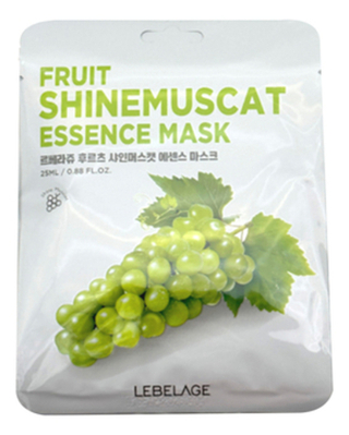 Тканевая маска с экстрактом винограда LEBELAGE Fruit Shinemuscat Essence Mask