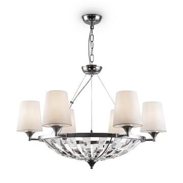 Подвесная люстра хрустальная H021PL-06CH хром Pantheon Maytoni