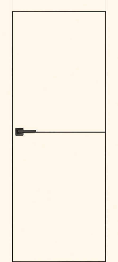 Дверь PX-19 черная кромка с 4-х ст. / Цвет Магнолия / Двери PROFILO PORTE