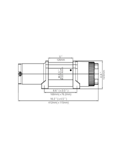 Лебёдка электрическая 12V Runva 4500 lbs 2041 кг (синтетический трос)