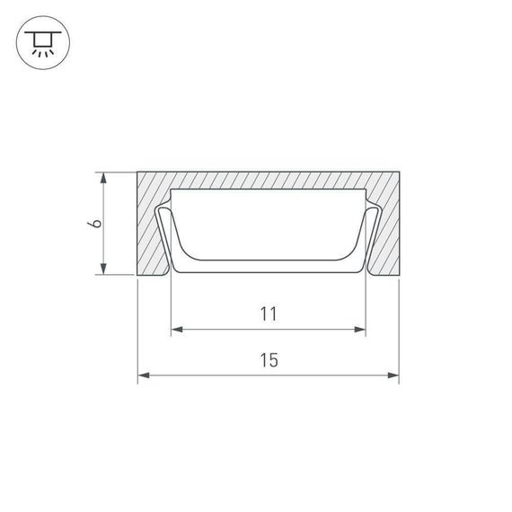 Профиль Arlight MIC-2000 ANOD White 018271