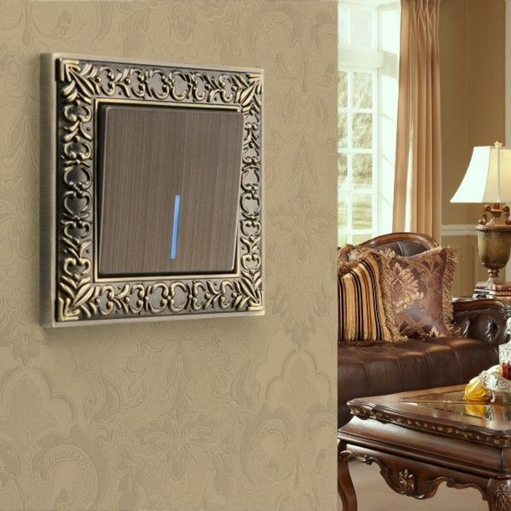 Клавиша для выключателя c подсветкой (бронзовый)