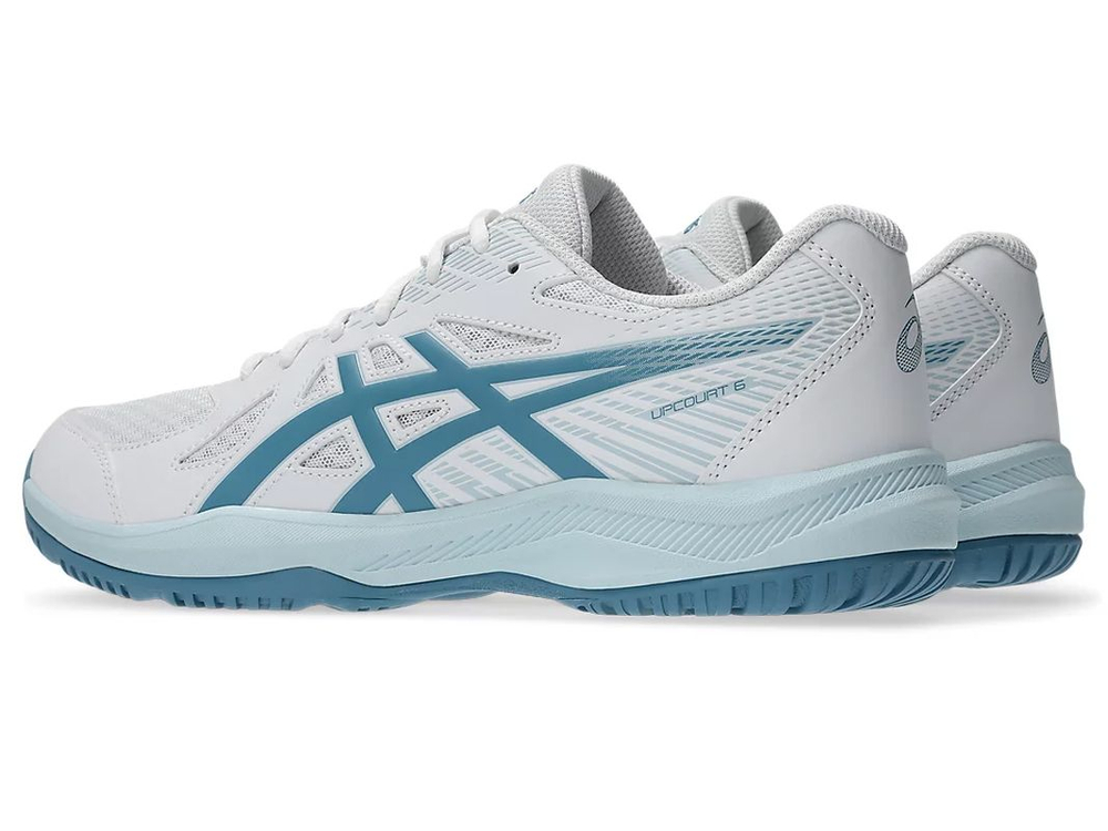 Мужские кроссовки для бадминтона/сквоша Asics Upcourt 6 - white/saba blue