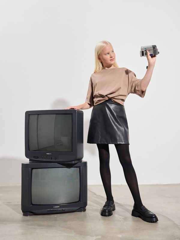 Юбка из экокожи 