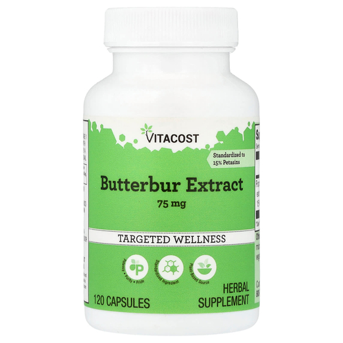 Vitacost, Экстракт белокрылки, 75 мг, 120 капсул