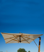 Зонт профессиональный 3х4 м Scolaro Palladio Braccio, имитация ироко, слоновая кость