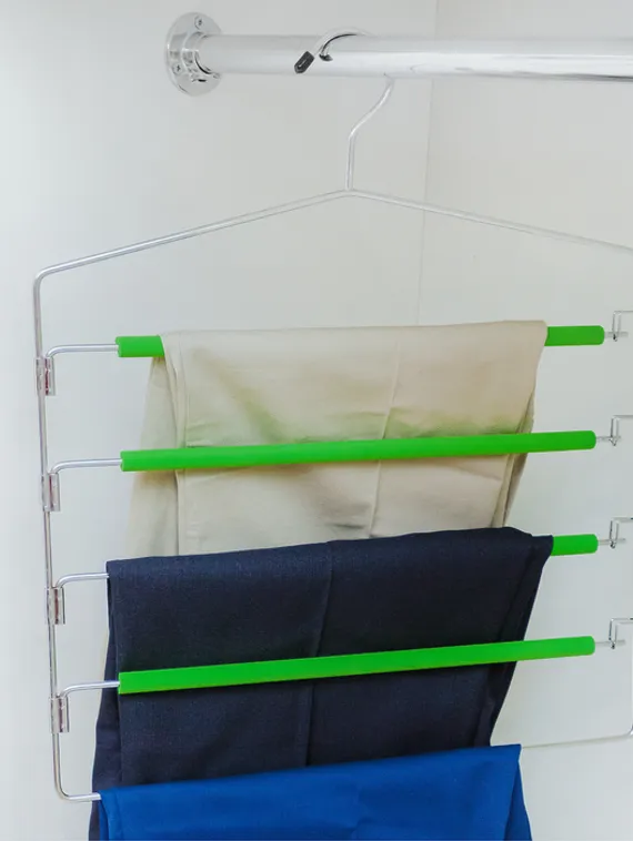 Вешалка для одежды многоуровневая Доляна, антискользящее покрытие, цвет МИКС