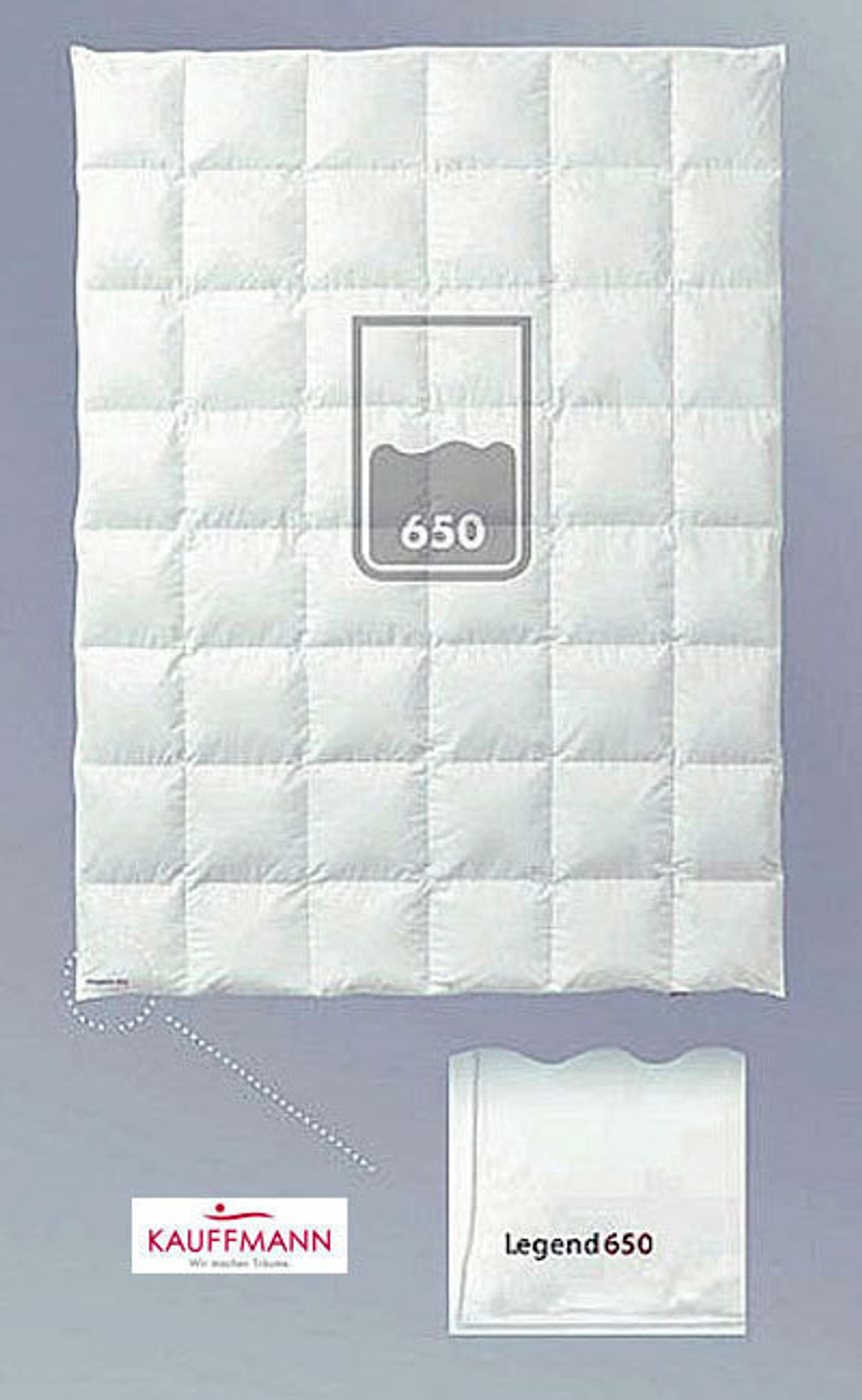 Одеяло пуховое всесезонное 135х200 Kauffmann Legend 650 Австрия фото