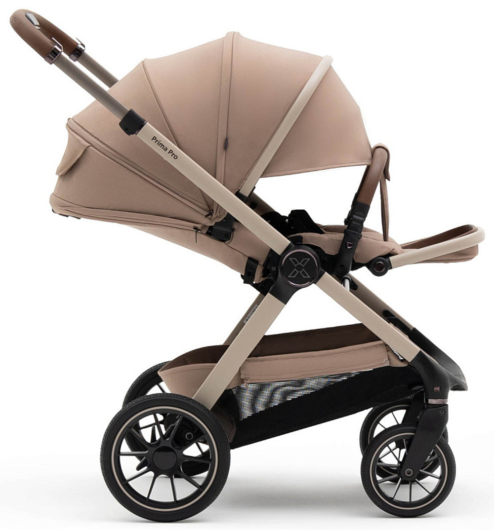 Коляска Agex Prima Pro 3 в 1 с автокреслом i-Safe Black APP232 Beige (Бежевый)