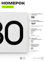 Номер на дверь 880, табличка на дверь для офиса, квартиры, кабинета, аудитории, склада, белая 120х70 мм, Айдентика Технолоджи