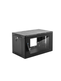 ЦМО Шкаф телекоммуникационный настенный 9U (600 x 650) дверь стекло, цвет черный (ШРН-9.650-9005)