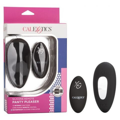 Черный вибровкладыш в трусики с пультом ДУ Silicone Remote Panty Pleaser (Цвет: черный)