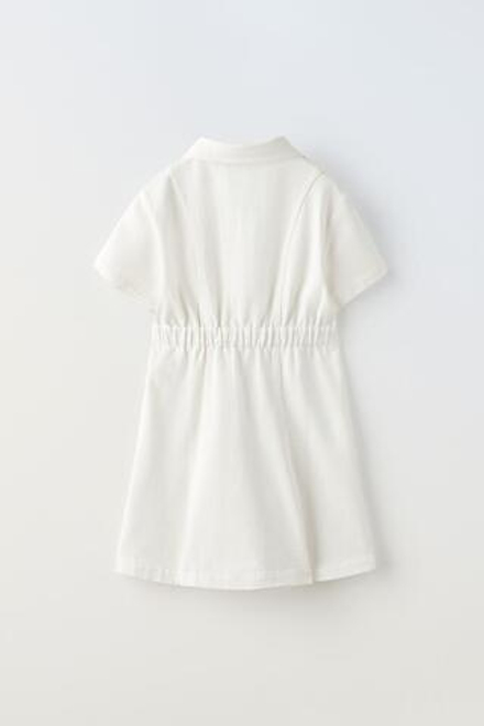 ZARA ПЛАТЬЕ-РУБАШКА, БЕЛЫЙ