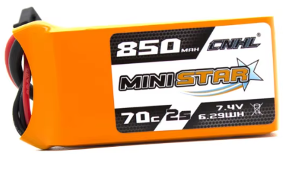 Аккумулятор CNHL 850мАч 7,4В 2S 70C Lipo с разъемом XT30