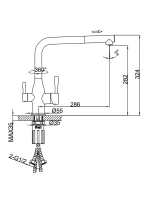 Смеситель для кухни с подключением под фильтр FRAP F4396-39