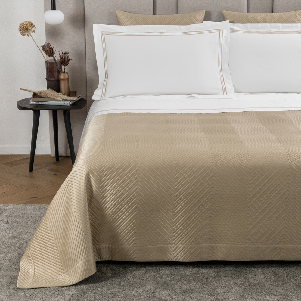Покрывало Frette Luxury Herringbone Savage Beige (270 x 260 см)