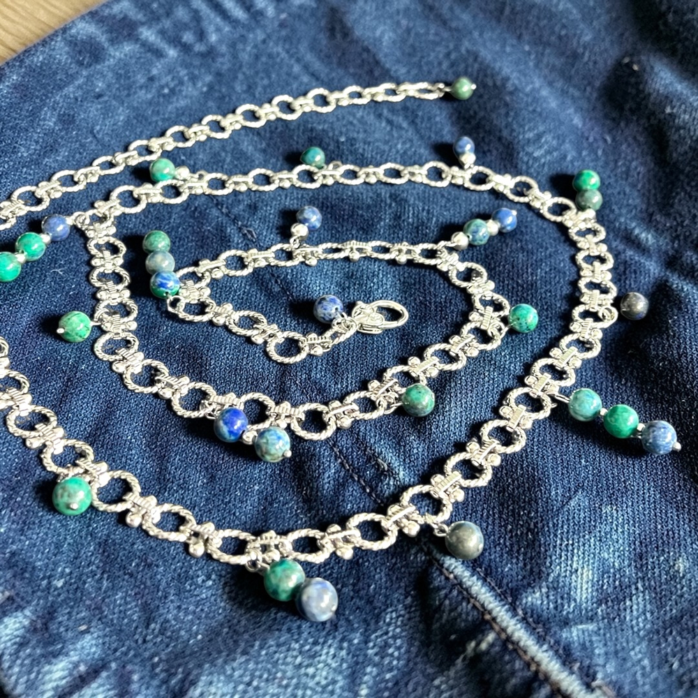 Пояс Бодичейн. Ледяной малахит. Азурмалахит