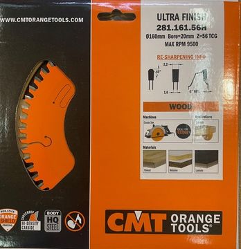 Диск пильный по дереву (160х20х2,2/1,6 мм; Z=56) CMT 281.161.56H