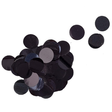 Конфетти Круги фольг черные 1см 20гр