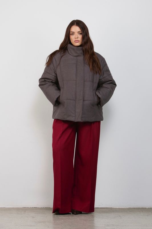 Куртка укороченная стеганая, графит